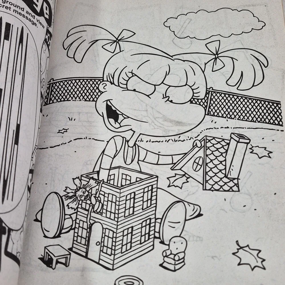 Vintage 1998 RUGRATS Coloring Book Nickelodeon Viacom  Cartoon Chuckie Tommy